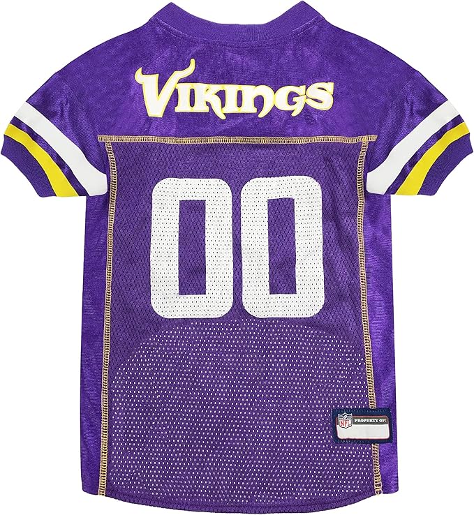 Pets First NFL Minnesota Vikings Dog Jersey, Size Medium, Football Shirt Costume for Pet, Dog Sports T-Shirt, NFL Team Clothing for Cats, Licensed Pet Apparel Available in 7 Sizes and 32 Teams