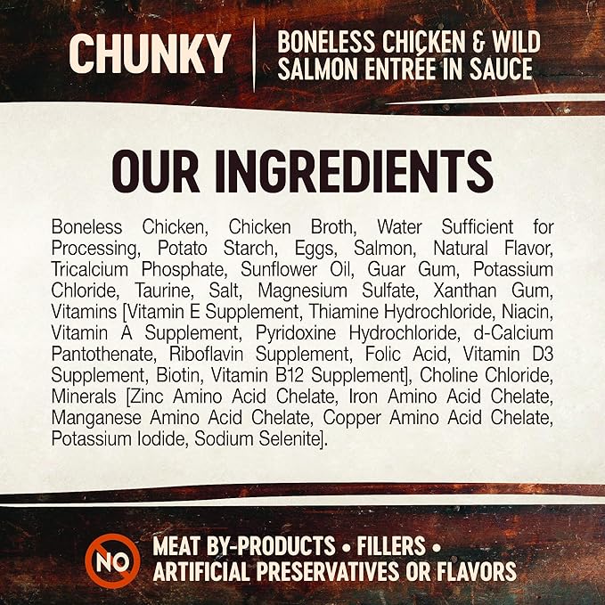 Wellness CORE Signature Selects Chunky Adult Wet Cat Food, Natural, Protein-Rich, Grain Free, 2.8 Ounce, 12 Pack (Chicken & Salmon)