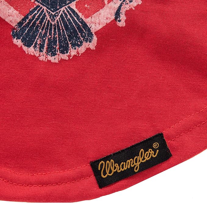 Wrangler Red Dog T-Shirt Large – Western Rope Shield Logo Dog Tshirt for Large Dogs, Soft Comfortable Tee