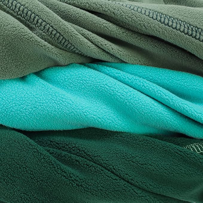Fitwarm 3 Pack Fleece Sweater - Turtleneck Dog Sweatshirt, Cat Apparel, Dark Green, Teal Green, Olive Green, Large
