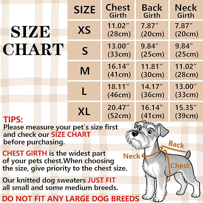 Dog Sweaters for Small Dogs Warm Dog Clothes Winter Chihuahua Clothes Girl Boy Puppy Sweater Cable Knitted Doggy Coat Soft Mini Dachshund Sweater with Turtleneck Pullover Design (D-Purple, Medium)