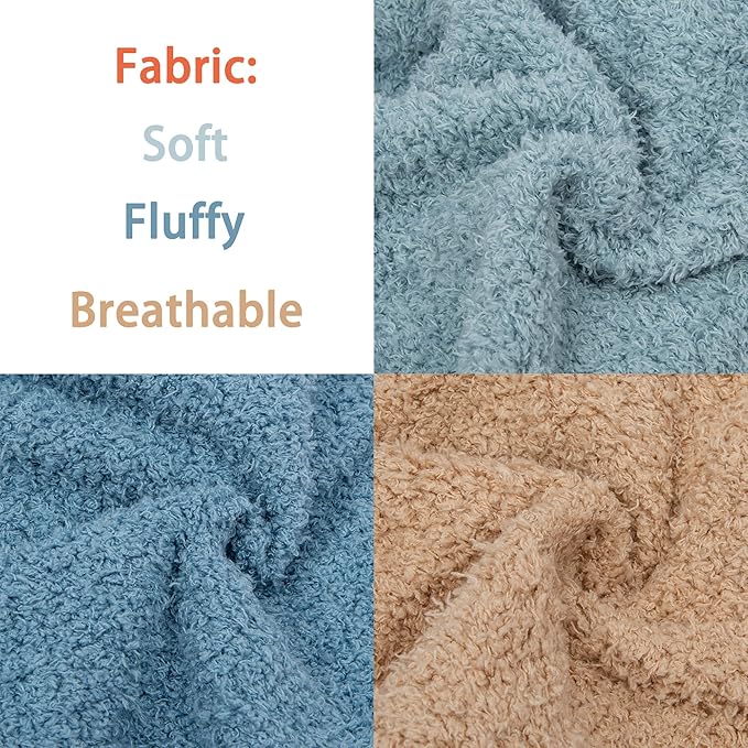 Dog Sweater, 3 Pack Sweaters for Small Dogs Girl, Dog Clothes for Medium Dogs Male or Boy, Ultra Soft and Warm Puppy Coat for Winter Christmas (Medium, Light Blue+Blue+Khaki)