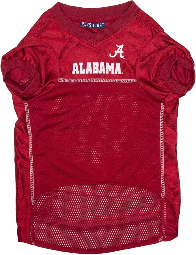 Pets First NCAA College Alabama Crimson Tide Mesh Jersey for DOGS & CATS, Large. Licensed Big Dog Jersey with your Favorite Football/Basketball College Team AL-4006-LG