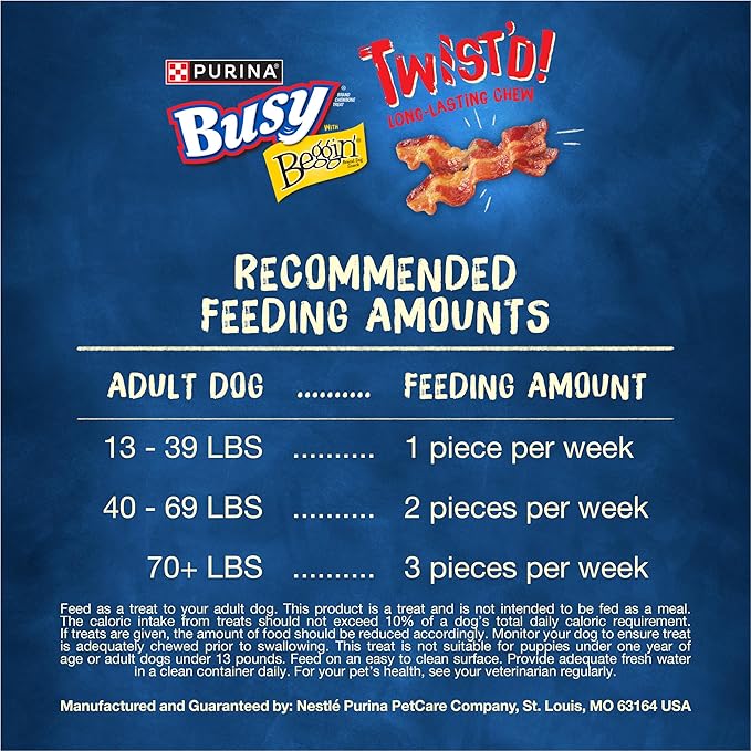 Purina Busy with Beggin’ Twist’d Adult Dog Chew Bone Treats - 6 ct. Pouch