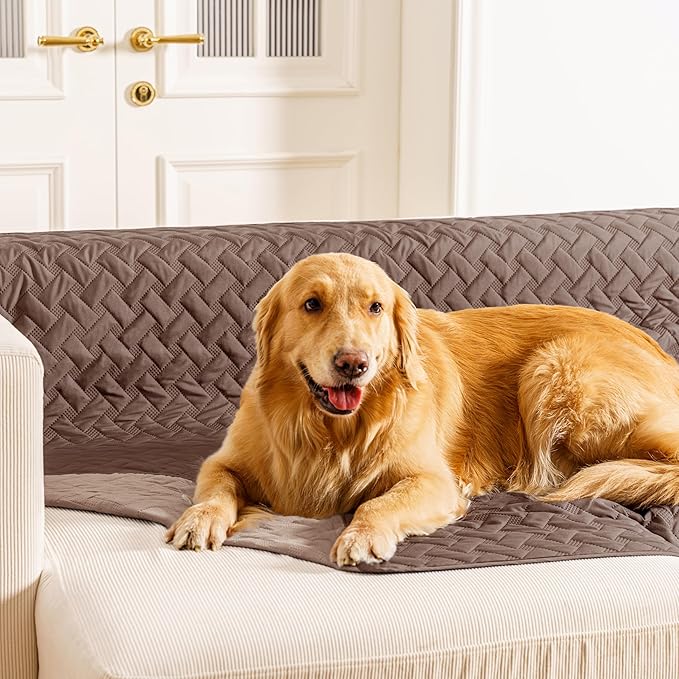 gogobunny 100% Double Sided Waterproof Dog Blanket Soft Pet Bed Cover Reversible Protect Furniture Couch Sofa Car for Puppy Cat Kids (Dark Chocolate/Light Chocolate, 30x30 Inch (Pack of 1))