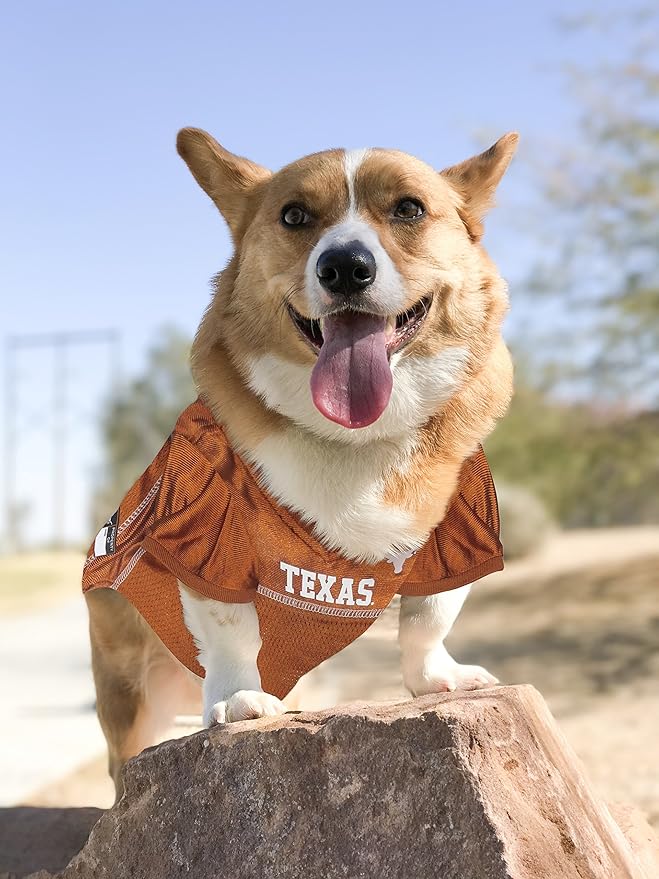 Pets First NCAA College Texas Longhorns Mesh Jersey for DOGS & CATS, XX-Large. Licensed Dog Jersey with your Favorite Football/Basketball College Team