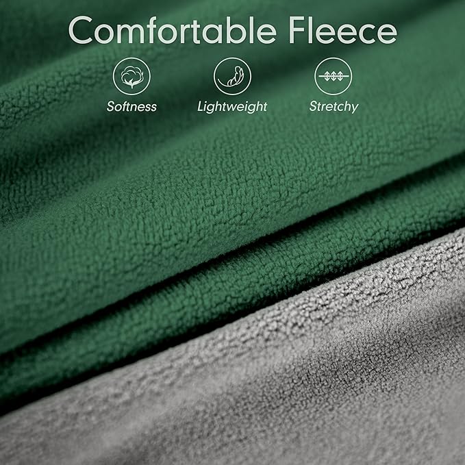 cyeollo 2 Pack Fleece Dog Sweaters for Small Dogs Reflective Doggie Vest Pullover Sweatshirt Stretchy Pet Jacket Small Dog Clothes Boy Coats Size L Green & Grey