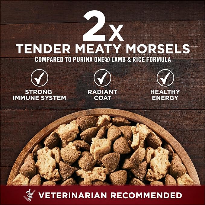 Purina ONE Natural High Protein Dry Dog Food Dry True Instinct with Real Beef and Salmon With Bone Broth and Added Vitamins, Minerals and Nutrients - 27.5 lb. Bag
