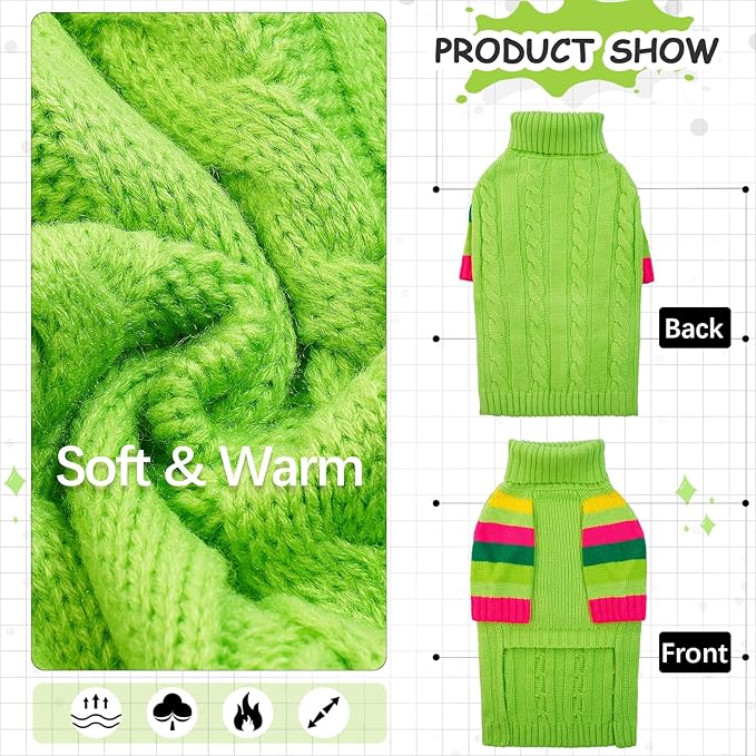 XLarge Dog Sweaters Male Female, Large Dog Sweater Turtleneck Stretchy, XL Dogs Sweaters for Winter Spring Autumn Christmas, Sweater for Extra Large Dogs Collie Pitbull, Pet Knitwear XL