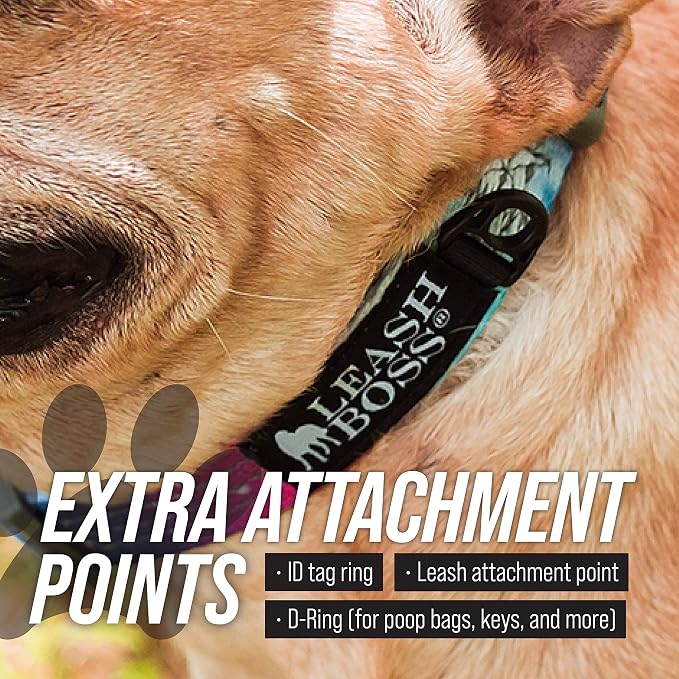 Leash Boss Martingale Collar for Dogs | Reflective Nylon Dog Collar for Large Dogs, Medium and Small Dogs | No Pull Pet Training Collar | Quick Release Buckle, Adjustable Pet Collar