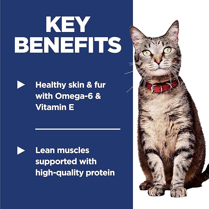 Hill's Science Diet Adult 1-6, Adult 1-6 Premium Nutrition, Dry Cat Food, Chicken Recipe, 7 lb Bag
