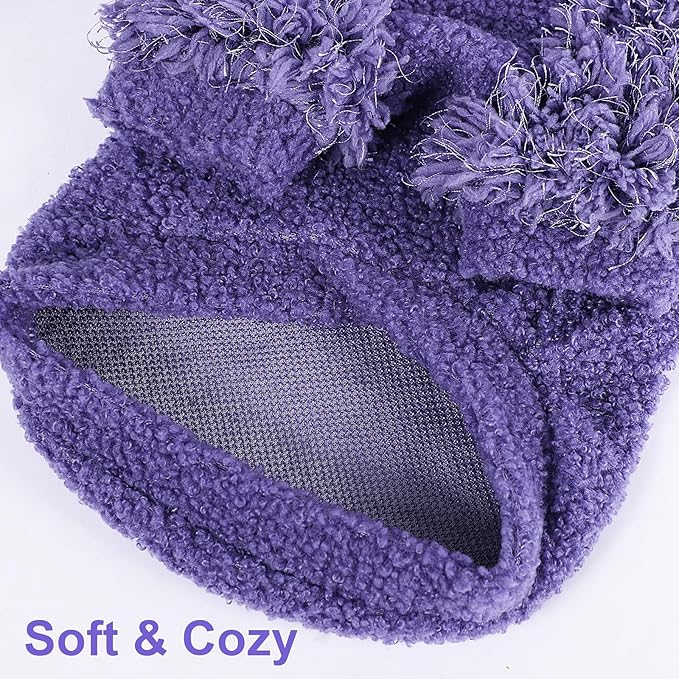 Small Dog Sweater Turtlenecks Dog Sweaters for Small Dogs Winter Fleece Doggy Clothes Puppy Outfits Cold Warm Pet Sweater Puppy Coat Doggie Jacket for Chihuahua Yorkie Teacup Cat Apparel, Purple, S