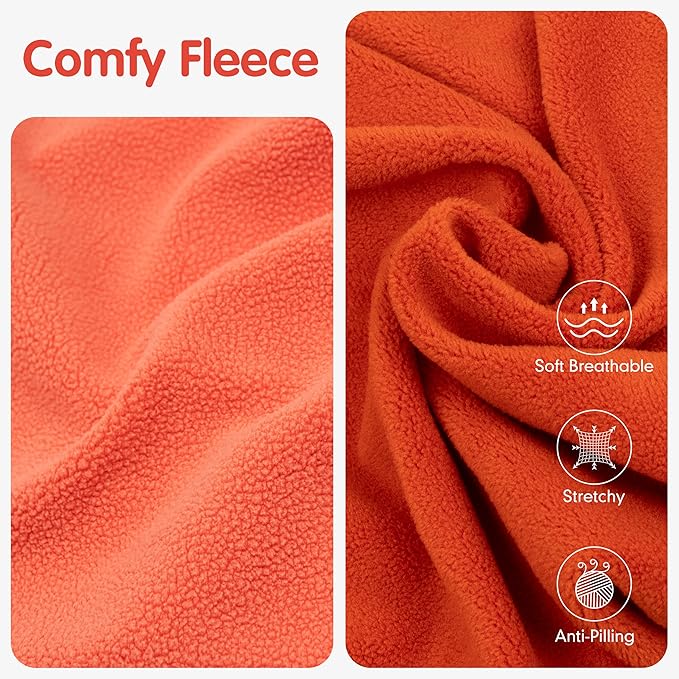 cyeollo 2XL Dog Sweater for Large Dogs Male Female, Reflective Dog Sweatshirt Pullover Jacket Fall Winter Dogs Sweaters Warm Pet Clothes, Orange & Red XXL