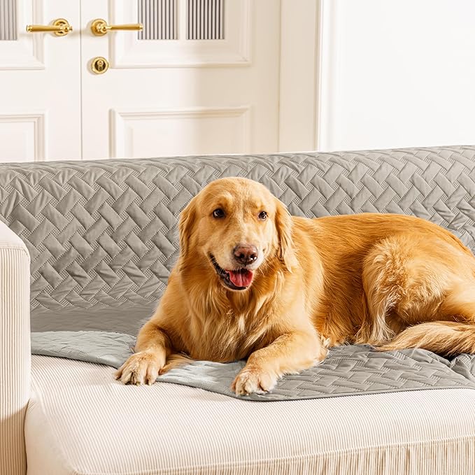 gogobunny Waterproof Dog Bed Cover Pet Blanket for Furniture Bed Couch Sofa Reversible (Dark Stone/Light Stone, 40x50 Inch (Pack of 1))