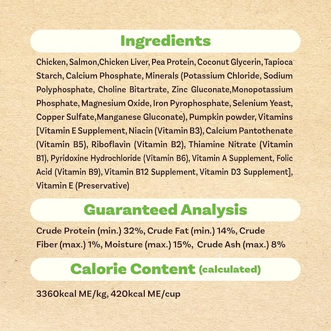 AFreschi SRL Puppy Dry Dog Food, Chicken & Salmon Recipe,All-Natural, Complete & Balanced, Grain-Free, High-Protein, Limited Ingredients, 1lb Dog Food,
