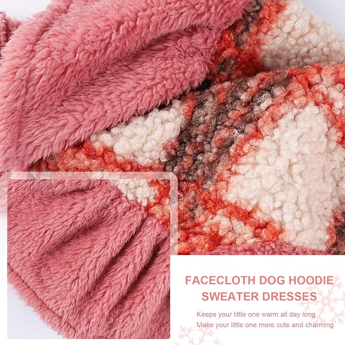 Dog Sweater Dog Hoodie Clothes for Small Dogs Boy Girl Pet Hoodies for Dogs Cold Weather Coats Fall Puppy Sweatshirt for Chihuahua Yorkie Cat Sweater Costumes