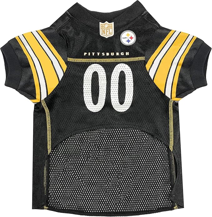 Pets First NFL Pittsburgh Steelers Dog Jersey, Size Large, Football Shirt Costume for Pet, Dog Sports T-Shirt, NFL Team Clothing for Cats, Licensed Pet Apparel Available in 7 Sizes and 32 Teams