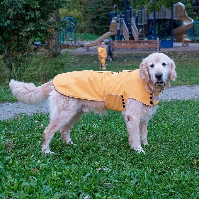 JAN & JUL Dog Rain Jacket (Yellow, Size: S)