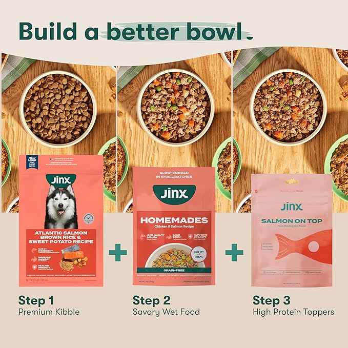 Jinx Premium Grain-Free Dry Dog Food, for All Lifestages - Real Salmon, Sweet Potato & Carrot Kibble with Superfoods for Immune Support & Probiotics for Digestive Support - No Fillers - 30lb