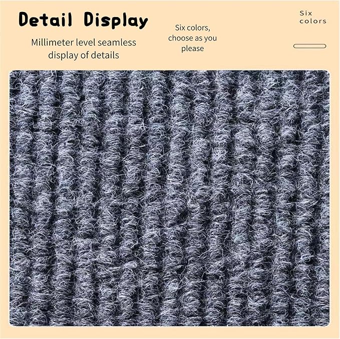 Cat -12"x12"Self-Adhesive Cat Scratching Carpet, Heavy-Duty Nail-Free Wall-Mounted Cat Activity Mat for Indoor Cats, Durable Pet Furniture for Kittens & Adult Cats （Black）