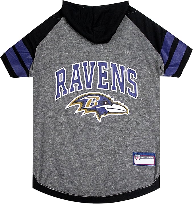 Pets First Hoodie for Dogs & Cats. NFL Football Licensed Dog Hoody Tee Shirt, Small. Sports Hoody T-Shirt for Pets. Licensed Sporty Dog Shirt