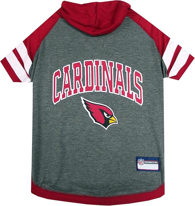 Pets First NFL Arizona Cardinals Hoodie for Cats, Medium, Official Licenced Sporty Pet Shirt