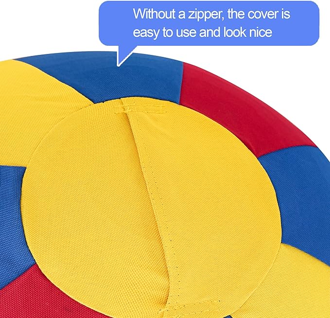 Herding Ball for Dogs Horse & Cover 25" Ball for Horses Large with Hand Pump for Play Horse Toys for Horses Stall, Red and Blue and Yellow