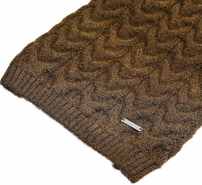 Blueberry Pet Classic Fuzzy Textured Knit Pullover Turtle-Neck Dog Sweater in Dark Olive, Back Length 14", Pack of 1 Clothes for Dogs