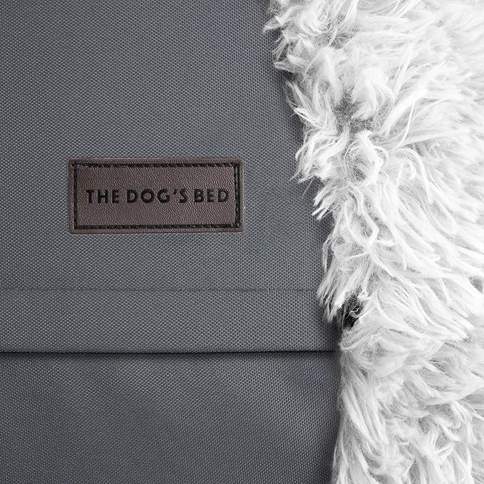 The Dog’s Bed Sound Sleep Donut Dog Bed, Medium Ice White Fur Calming Nest Bed, Veterinary Approved