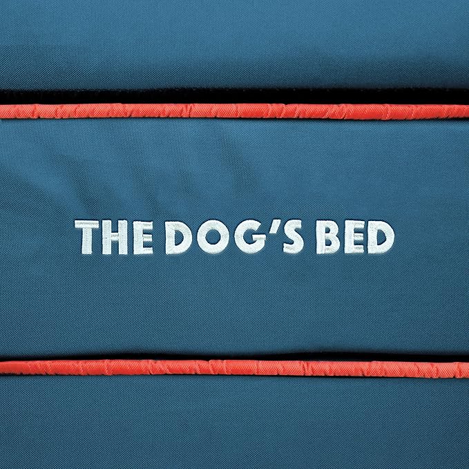 The Dog's Bed Replacement Outer Cover ONLY (Outer Cover ONLY) for The Dog's Bed, Washable Oxford Fabric, Extra Large (Blue with Red Piping USA Flag Embroidery & Centre Flag) Veterinary Approved
