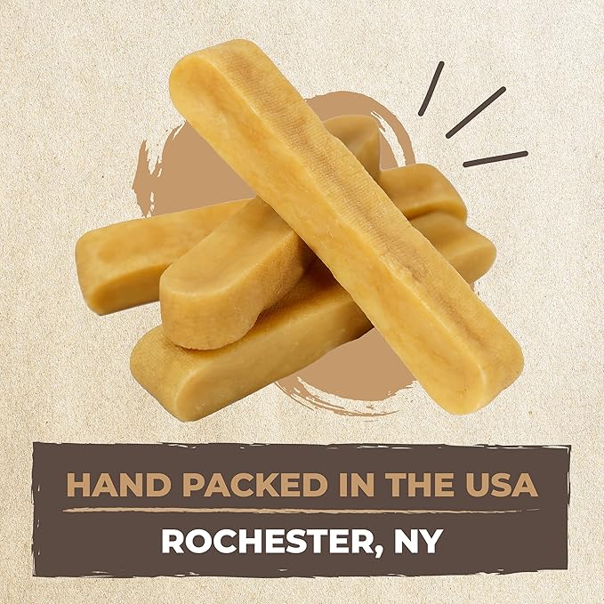 Mighty Paw Yak Cheese Chews for Dogs | All-Natural Long Lasting Pet Treats. Odorless and Great for Oral Health. Limited-Ingredient Chews for Puppies & Power-Chewers (Small, 12 Pack)