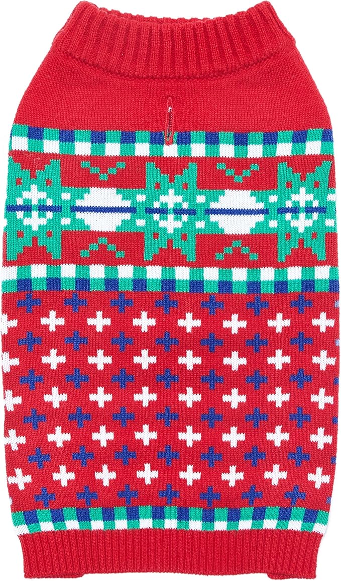 Blueberry Pet for Love of Holiday - Christmas Designer Dog Sweater, Back Length 10", Pack of 1 Clothes for Dogs